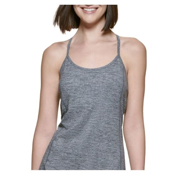 CALVIN KLEIN PERFORMANCE Womens Gray Moisture Wicking Mini Active Wear Dress - Picture 4 of 6